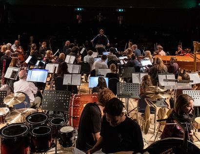 Live orchestra playing for International Composers Festival at the De La Warr Pavilion East Sussex