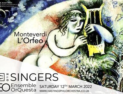 Poster for HPO Singers L'Orfeo performance