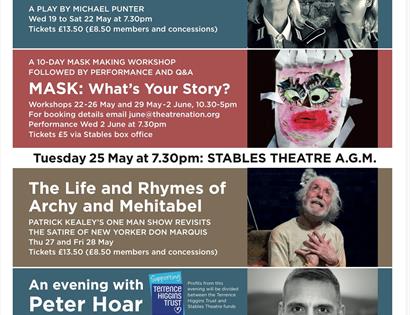 Events at The Stables Theatre Hastings during May 2021