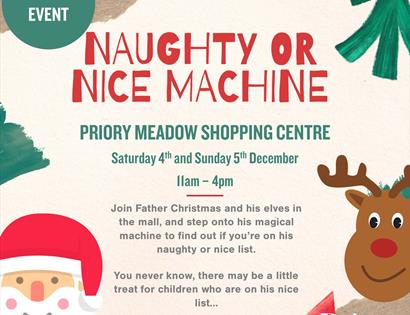 Publicity poster, Father Christmas at Priory Meadow Shopping Centre Hastings