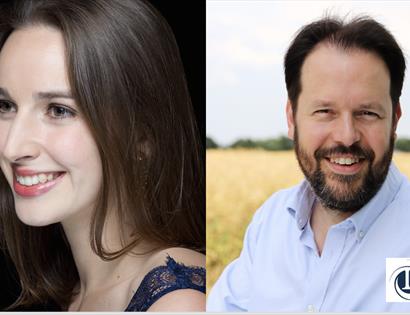 Portrait photos of Anna Cavaliero, and Sholto Kynoch