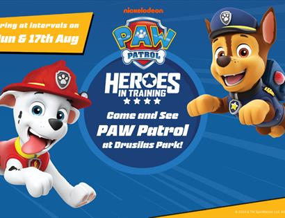 Poster for Paw Patrol at Drusillas.