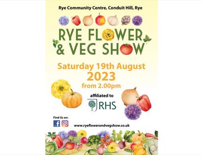 Poster for Rye Flower & Veg Show.