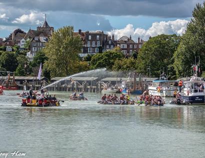 raft racing in Rye for Rye Festival of the Sea