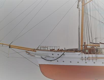sketch of a large sailing vessel