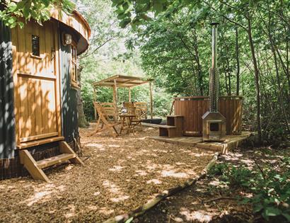 The Roundhouse at Swallowtail Hill glamping near Rye, East Sussex