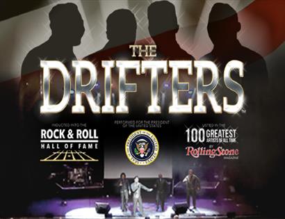 Poster for The Drifters performance at the White Rock theatre.