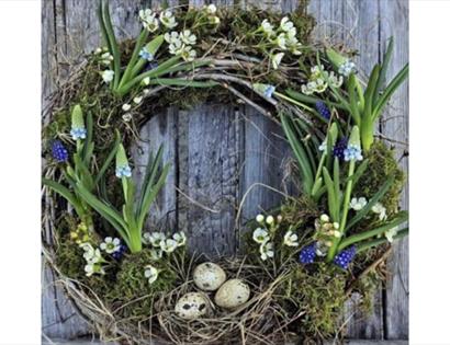 picture shows an easter wreath