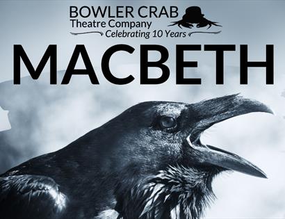 poster for Macbeth performance. Shows an image of crow.