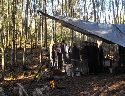 Foragers at base camp – copyright Geoff Dann