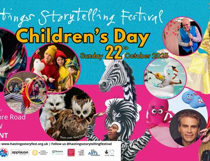 poster for Hastings Storytelling Festival Children's Day