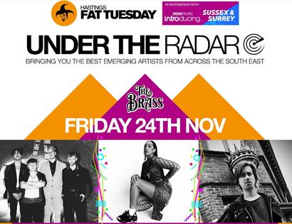 Poster for Under the Radar, at The Brass Hastings, 24 November