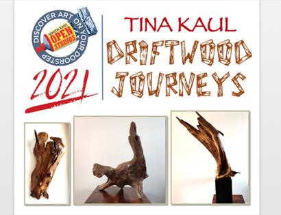 Tina Kaul - Driftwood Journeys Exhibition Poster