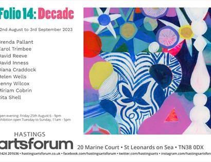 Poster for exhibition at Hastings Art Forum