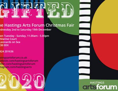 Advert for Hastings Arts Forum's Christmas Fair