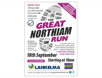 Poster for great northiam run containing same text as in description.
