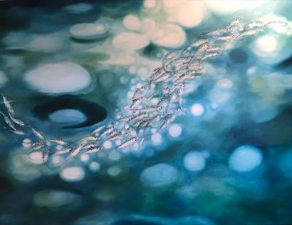 abstract painting of water