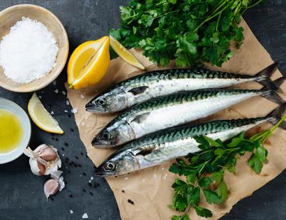 fresh fish with ingredients