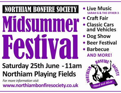 text poster for northiam festival includes information already in text description