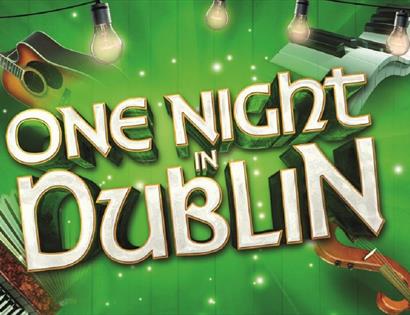 green poster with text 'one night in dublin'. Accordion and stings in background.