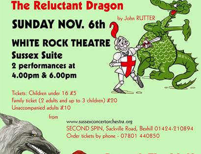 Poster advertising Peter & The Wolf and The Reluctant Dragon