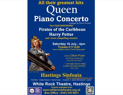 Text poster for Queen piano concerto with same text as in description