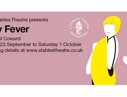 poster for hay fever performance at stables theatre