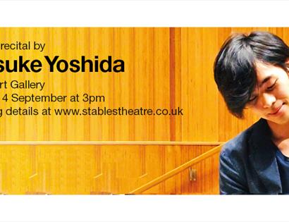 poster for a piano recital by Daisuke Yoshida at Stables Theatre Hastings