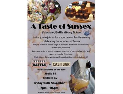 Poster for A Taste of Sussex event. Text in description.