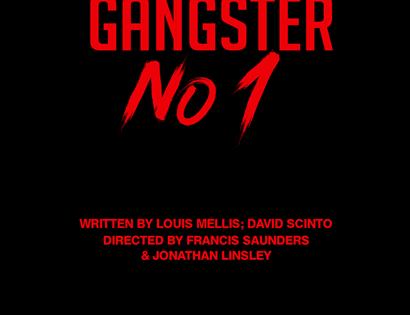 Gangster No 1 poster red text on black background