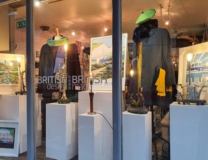 British Design British Made shop window in Battle, East Sussex