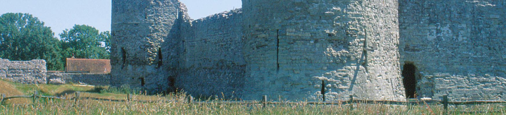 Pevensey Castle from outside