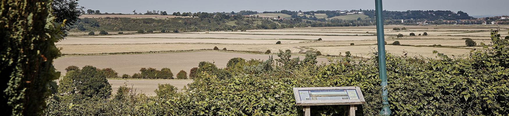 View of the hills and fields in Winchelsea