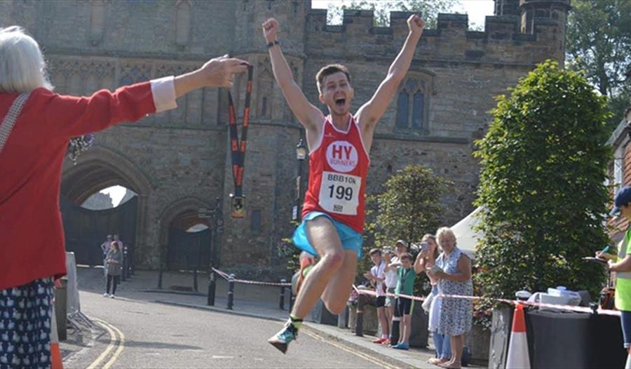 runner competing in the Battle 10k