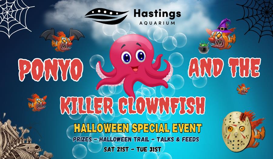 poster for Hastings Aquarium halloween event