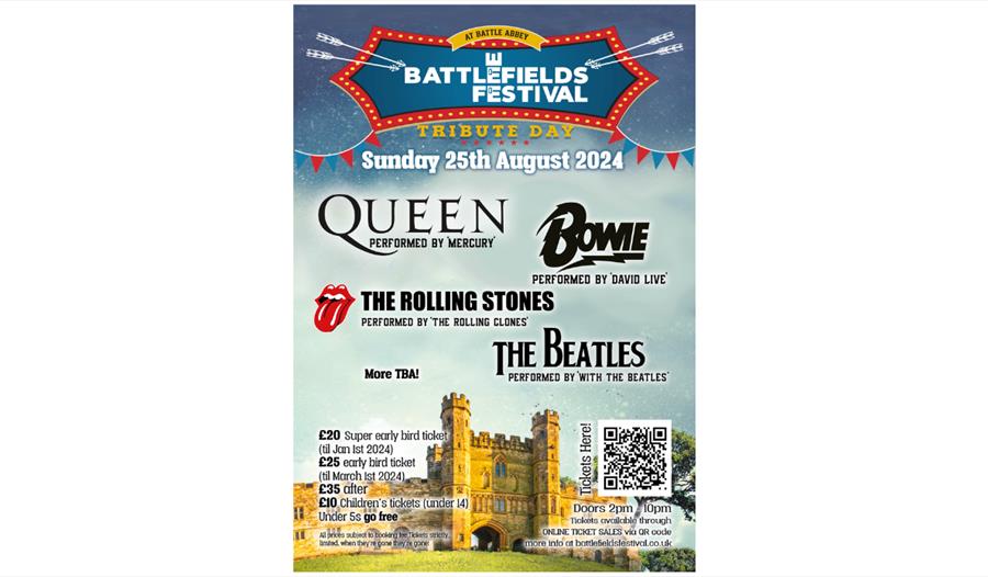 poster for Battlefields Festival at Battle Abbey.