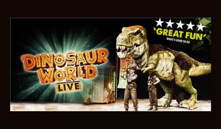 Dinosaur with dino-tamers
