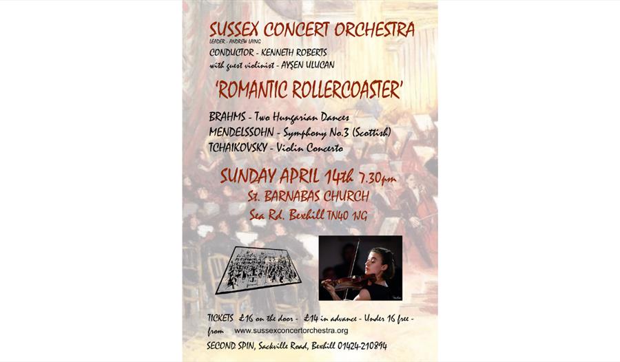 Sussex Concert Orchestra poster.