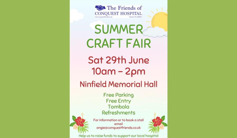 text post for summer craft fair. same details as in description.