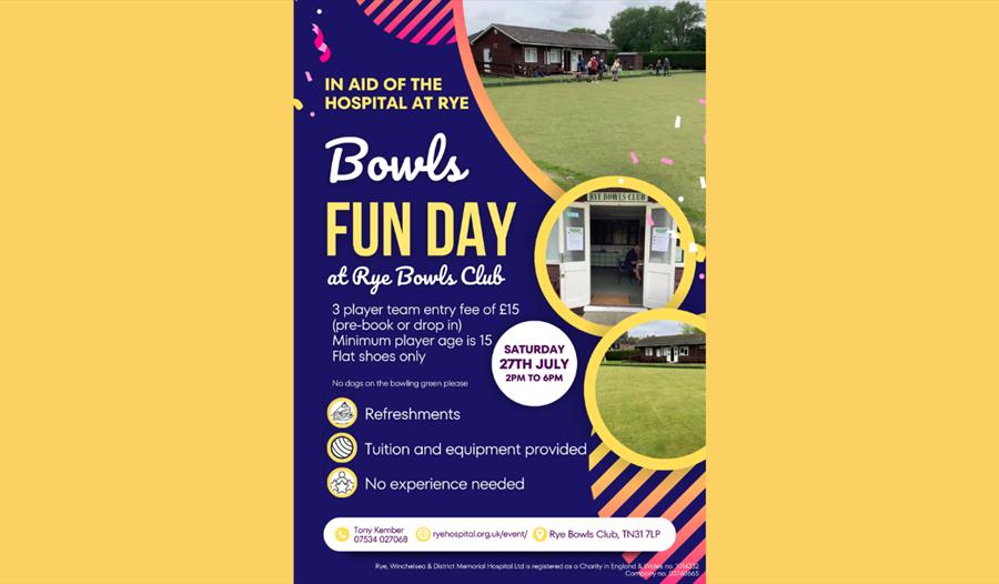 rye bowls club fun day featuring pictures of the pavilion. The text is in the description.