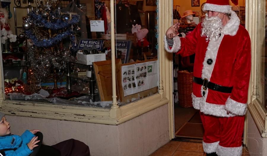 Christmas Late Night Shopping and Light Switch On