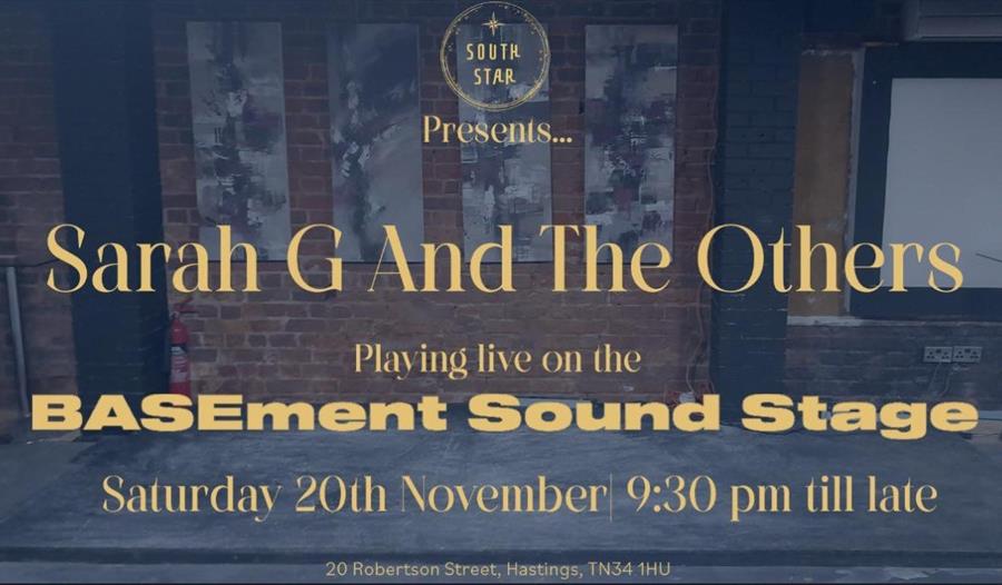 A poster for Sarah G and the Others live gig at South Star bar, Hastings.