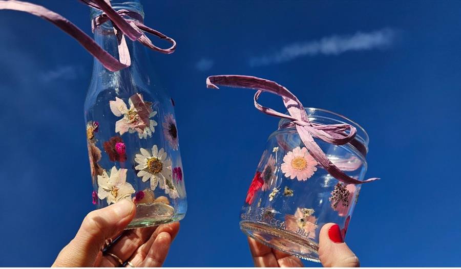 Homemade bloom bottles