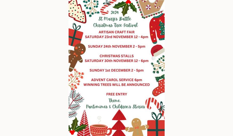 Battle Christmas tree festival poster