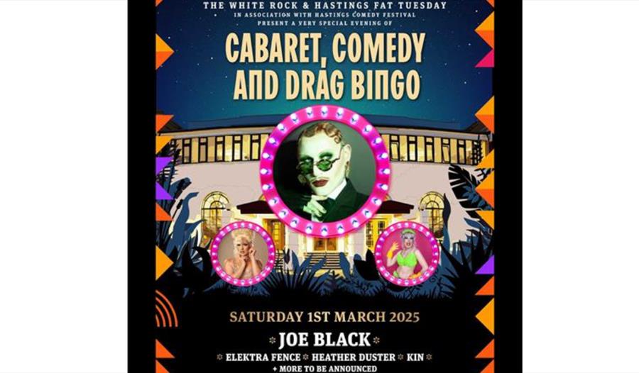 cabaret, comedy and drag bingo