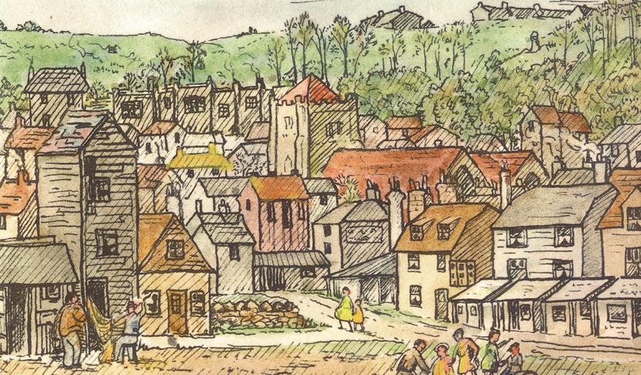 illustration of Hastings Old Town.