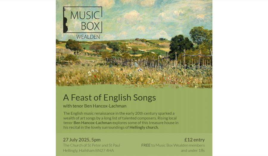 A feast of English Song - a recital for tenor and piano
