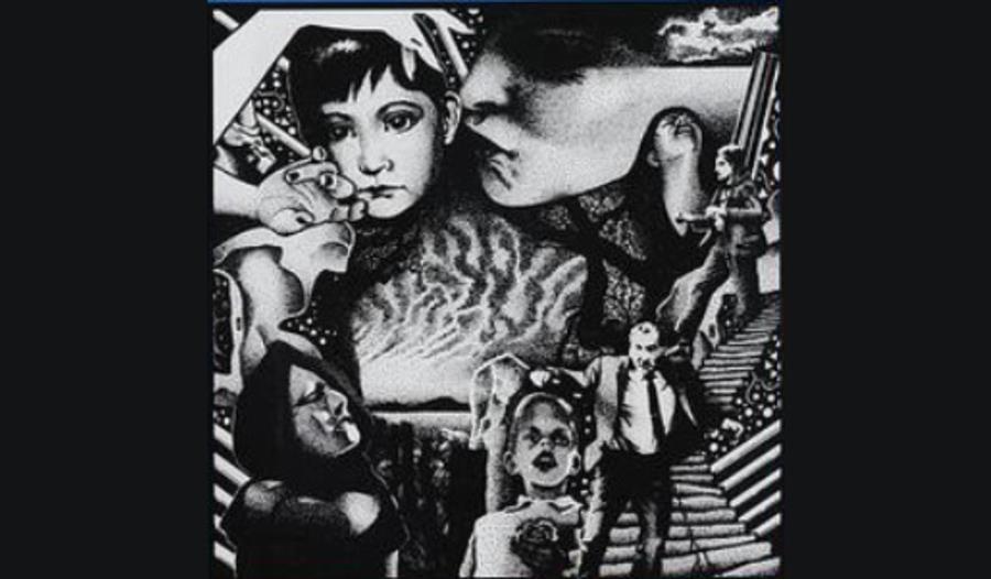 Black-and-white collage artwork promoting Tales From The Crypt, featuring gothic figures and dramatic scenes.