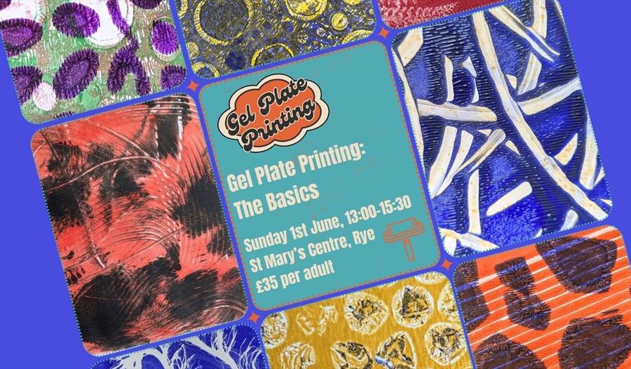Gel plate printing poster