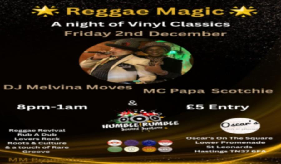 Poster for reggae magic event.